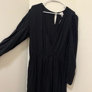 long-sleeve black jumpsuit